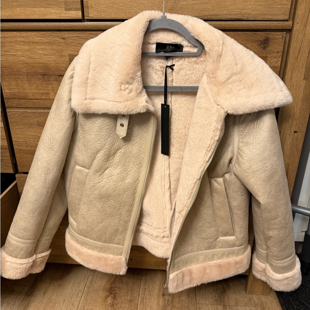 House of Harlow  Shearling Jacket